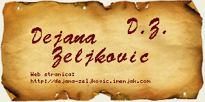 Dejana Zeljković vizit kartica